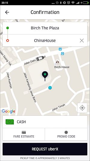 I love the cute little Uber cars which tells you how many Uber cars are around, and how far they are from you.