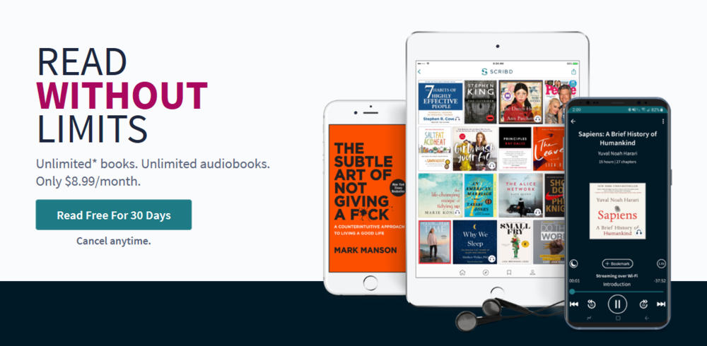 Unlimited reading with Scribd? Not quite.