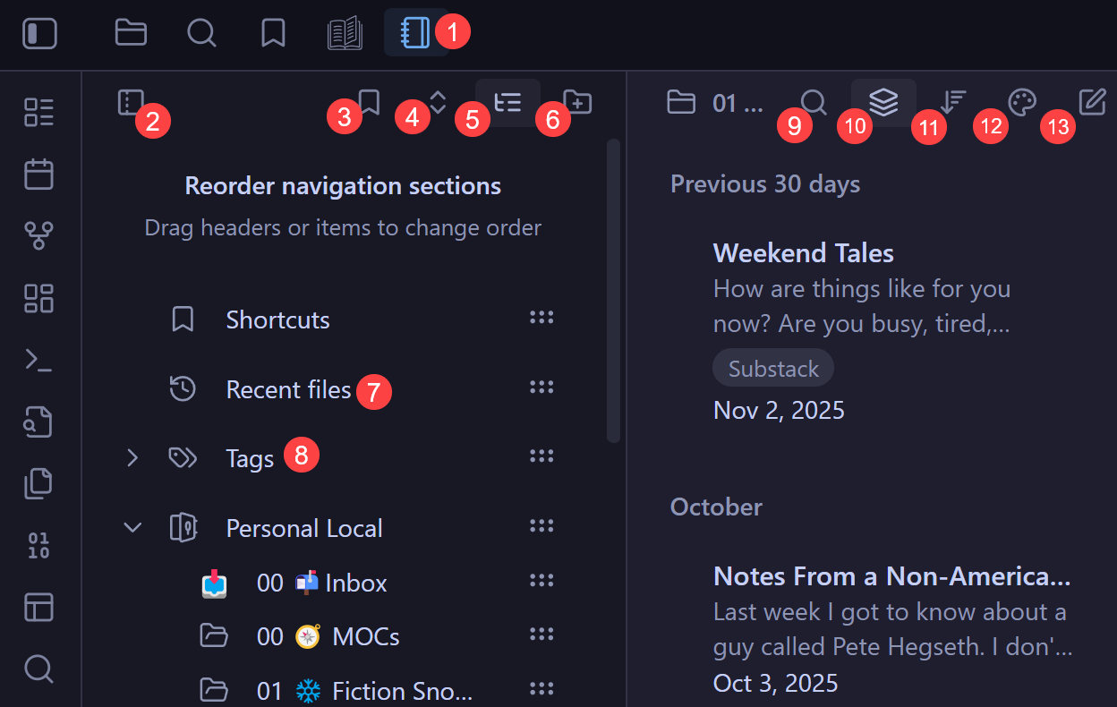 How to use Notebook Navigator (Obsidian Community plug-in) – Elizabeth Tai